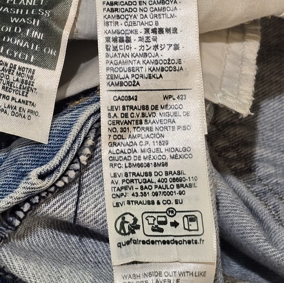 Levis Low Loose Custom Pink 27 x 30 - Picture 6 of 8